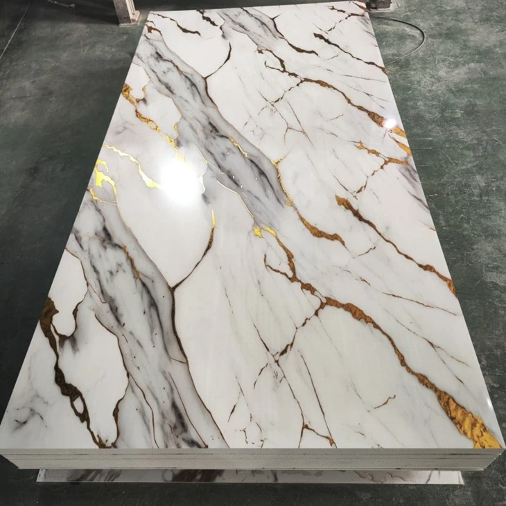 Dekoratif miray panèl pvc fèy mab
